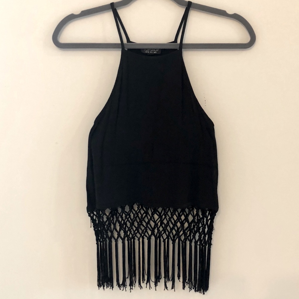 Tank Top with Fringe Detail